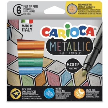 Metallic MaxiTip 6db-os filctoll szett - Carioca