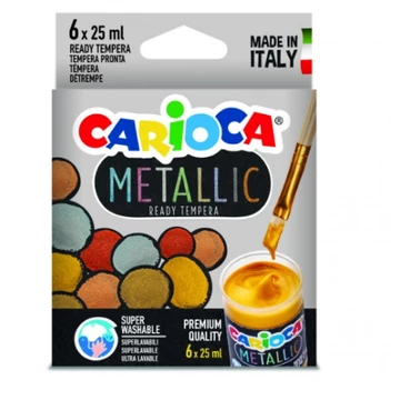 Metallic 6db-os tempera szett - carioca