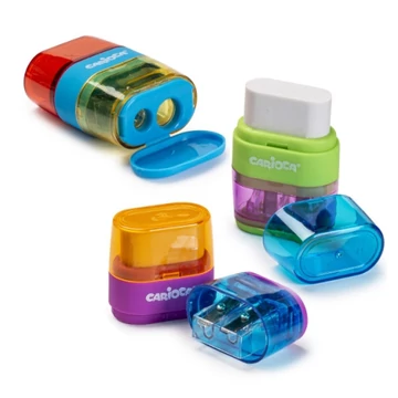 2 lyukú hegyező radírral több színváltozatban - Carioca