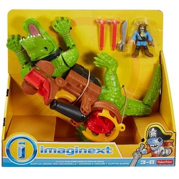 Fisher-Price: Imaginext krokodil és Hook kapitány játékszett - Mattel
