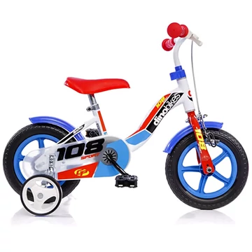 Dino Sport 108 kék-fehér kerékpár 10-es méretben
