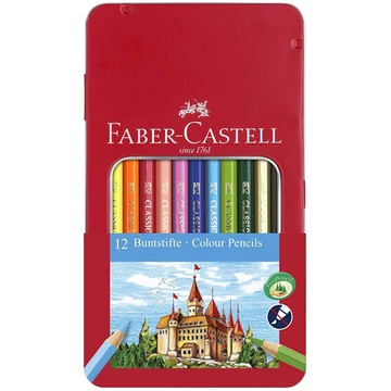 Faber-Castell: Színes ceruza szett 12db-os készlet fémdobozban