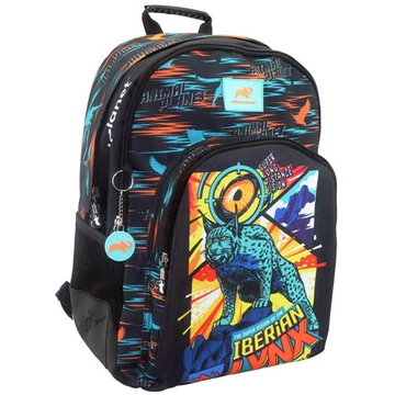 Animal Planet Iberian Lynx lekerekített iskolatáska, hátizsák 33x16x45cm