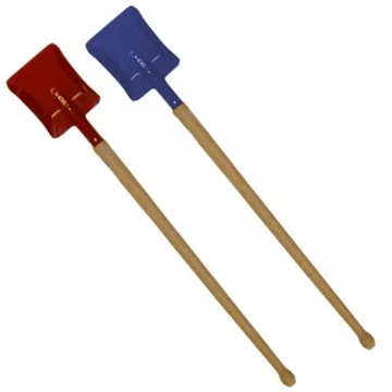 Fém lapát fa nyéllel 60cm-es piros színben