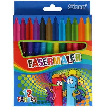Spirit: Vékony színes filctoll 12db-os szett
