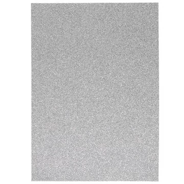 Spirit: Csillámos dekorációs habszivacs lap ezüst színben A/4 1db