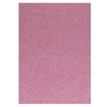 Spirit: Csillámos dekorációs habszivacs lap rózsaszín színben A/4 1db