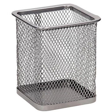 Spirit: Szögletes fém asztali írószertartó 8x8x10cm