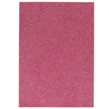 Spirit: Csillámos dekorációs habszivacs lap sötét rózsaszín színben A/4 1db