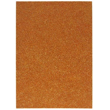 Spirit: Öntapadós csillámos dekorációs habszivacs lap rézvörös színben A/4 1db