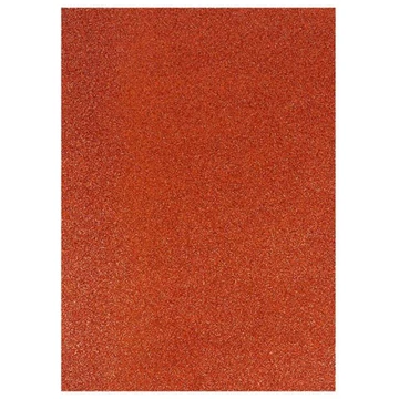 Spirit: Öntapadós csillámos dekorációs habszivacs lap téglavörös színben A/4 1db