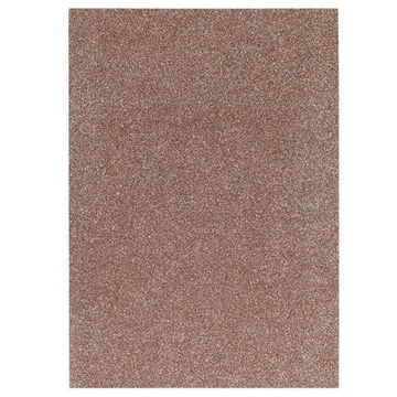 Spirit: Öntapadós csillámos dekorációs habszivacs lap barna színben A/4 1db