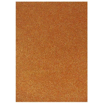 Spirit: Csillámos dekorációs habszivacs lap rézvörös színben A/4 1db