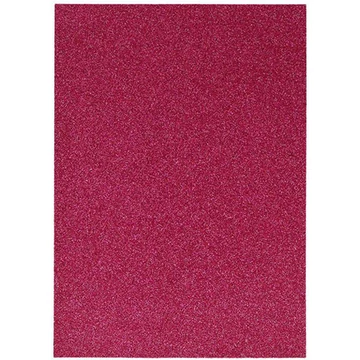 Spirit: Csillámos dekorációs habszivacs lap fukszia színben A/4 1db