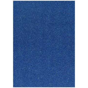 Spirit: Öntapadós csillámos dekorációs habszivacs lap kék színben A/4 1db