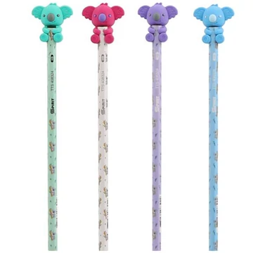 Spirit: HB grafit ceruza koala radírral több színben