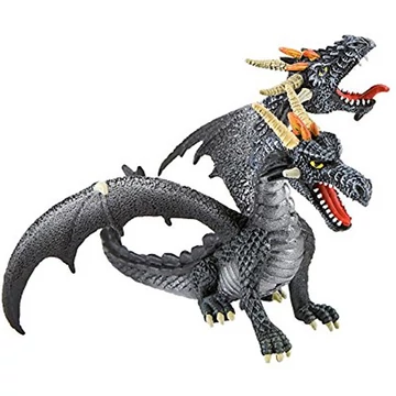 Dupla fejű fekete sárkány játékfigura - Bullyland