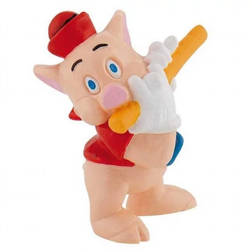A három kismalac: Fuvolázó malacka játékfigura - Bullyland