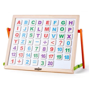 Asztali mágnestábla betűkkel és számokkal - Woodyland