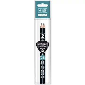 Ars Una: Háromszögletű csíkos 2B grafitceruza csomag 2db-os