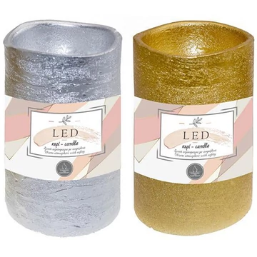 Dekor LED-es gyertya 7,5x15cm kétféle változatban
