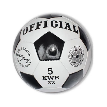 Fekete-fehér műbőr focilabda 23cm