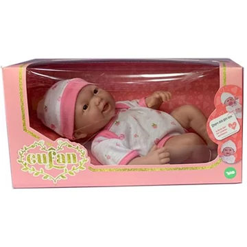 Újszülött baba sapival és rugdalózóval