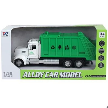 Szemétszállító teherautó hátrahúzós meghajtással 1/36