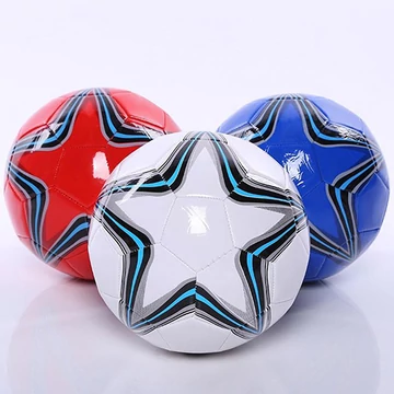Műbőr focilabda csillag mintával többféle színben 23cm 1db