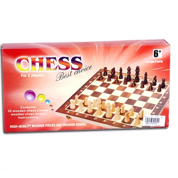 Fa sakk készlet 24x24cm műanyag figurákkal