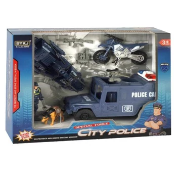 City Police nagy rendőrségi akció játékszett járművekkel és figurákkal