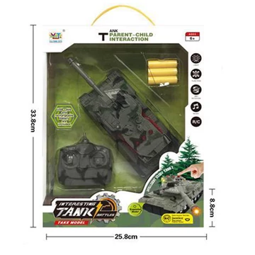 Távirányítós harckocsi fényekkel és hanggal