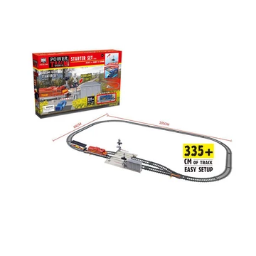 Vasúti játékszett fénnyel, 335cm sínnel