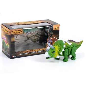 Elemes triceratops figura fénnyel 25cm