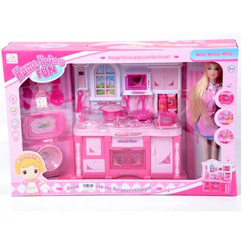 Játék konyha szett babával