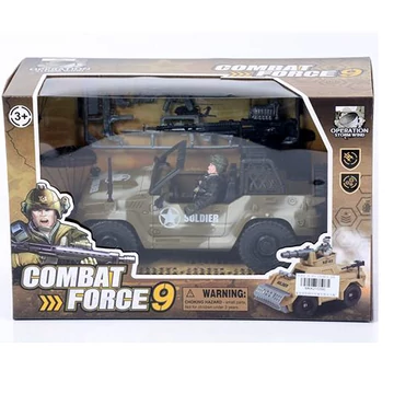 Katonai terepjáró fegyverekkel és katonával