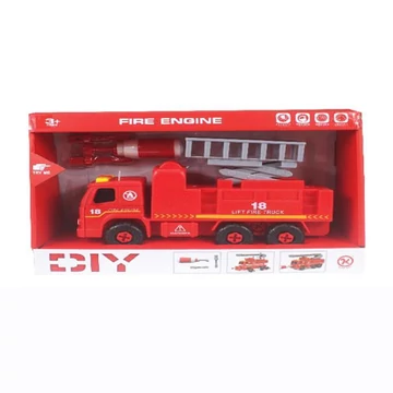 Szétszerelhető emelőkosaras tűzoltóautó hanggal és szerszámokkal