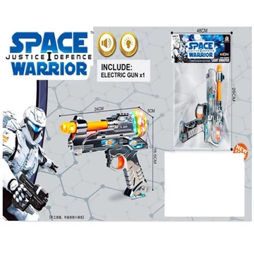 Space Warrior: Elektromos játék űrpisztoly fénnyel és hanggal 24cm