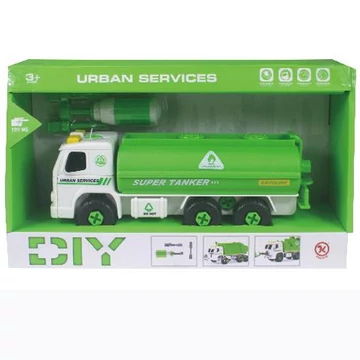 Szerelhető tartálykocsi hanggal és csavarhúzóval