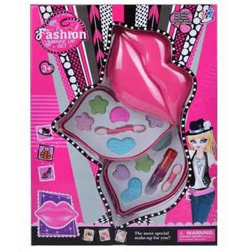 Száj alakú rózsaszín smink szett két szintes