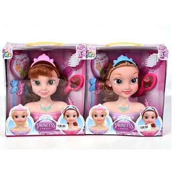 Princes fodrászolható babafej játékszett kétféle változatban