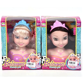 Brianna fodrászolható babafej készlet kétféle változatban