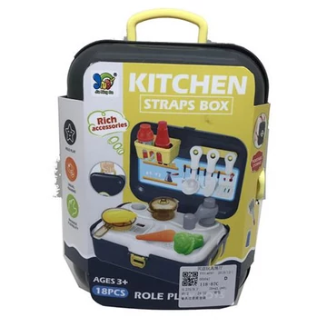 Konyhai játékszett fekete bőröndben kiegészítőkkel