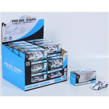 Fém rendőrautó modell több színváltozatban 1/50