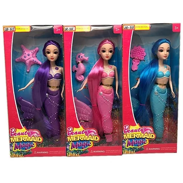 Sellő baba fényeffektekkel háromféle változatban 30cm