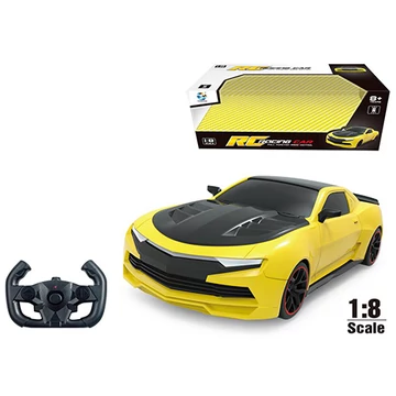 RC Távirányítós XXL Chevrolet Camaro sárga-fekete sportautó 1:8-as méretarányban