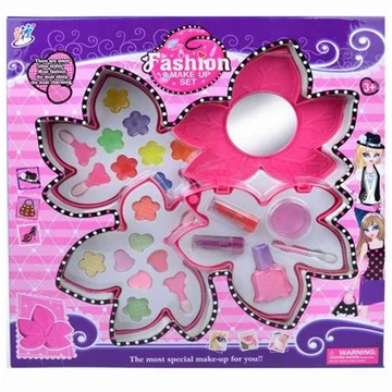 Smink készlet falevél formájú emeletes tartóban pasztell színekkel