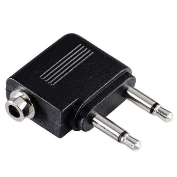 Hama Repülőgép Jack adapter 2X3,5MM Mono dugó - 1X3,5MM sztereo alj (43357)