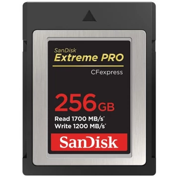 Sandisk Cf express extreme pro® kártya 256GB, Type B, 1700MB/s, 1200MB/s (186486)