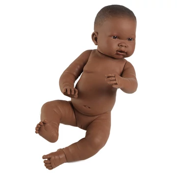 Afroamerikai lány csecsemő baba 45cm (45004)